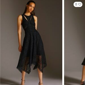 Anthropologie embroidered lace cut out dress